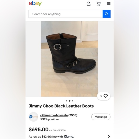 EUC  Jimmy Choo buckle biker or engineer boots main image 6